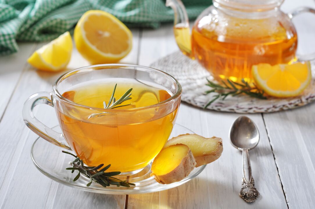 té con jengibre y limón para estimular la potencia